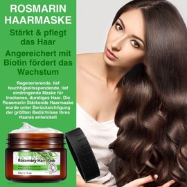 P-Beauty Rosemary Hair Mask 60 g - Intensive Hair Treatment for Dry, Frizzy & Coloured Hair | Rosemary Oil Hair Mask Anti-Split Ends | Hair Care Rosemary, Makes Combing & Styling Easier