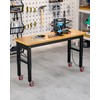 60" Heavy Duty Workbench with Wheels, Max. 2200 LBS Capacity