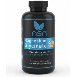 NSN  Glicinato de Magnesio Quelado 200 Dosis  4X veces más Absorción para ti  Formulado por la Dra. Friné Velázquez  Con Pruebas de Laboratorio  Con  