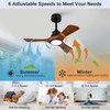 VCQQ 36 Inch Ceiling Fans with Lights and Remote, 3