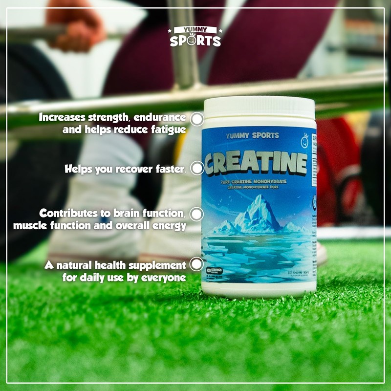 Yummy Sports Pure Creatine Monohydrate - 5g Creatine Powder per
