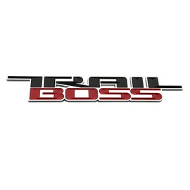 SSDD CH-Trail 2019-2021 Trail Boss Emblem 3D Badge Side Decal Nameplate Sticker Replacement for Chevy Silverado 1500 2500 HD (Black/Red)