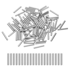 sourcing map 100 Pcs 2mm x 14mm Dowel Pins Bearing Steel Cylindrical Dowel Pins Shelf Support Peg Pin Rod Fasten Elements Metal Shelf Pegs +/-0.02mm Diameter Tolerance, Silver Tone