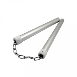 Premium Chain Nunchaku for Self-Defense, Training, and Hobby Silver (Large) 2ea