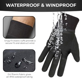 OGLOVE Waterproof Thermal Sports Gloves, Touchscreen Sensitive Field Gloves for Football, Rugby, Running, Mountain Biking, Cycling and More, Adult Medium