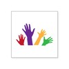 CafePress Raised Hands Square Sticker 3 X 3 Square Bumper