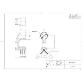 TOTO, EWT14BD35 Freestyle Handrail, Accessory, Corner Slim Bracket, End Bracket, for ø 1.4 inches (35 mm)