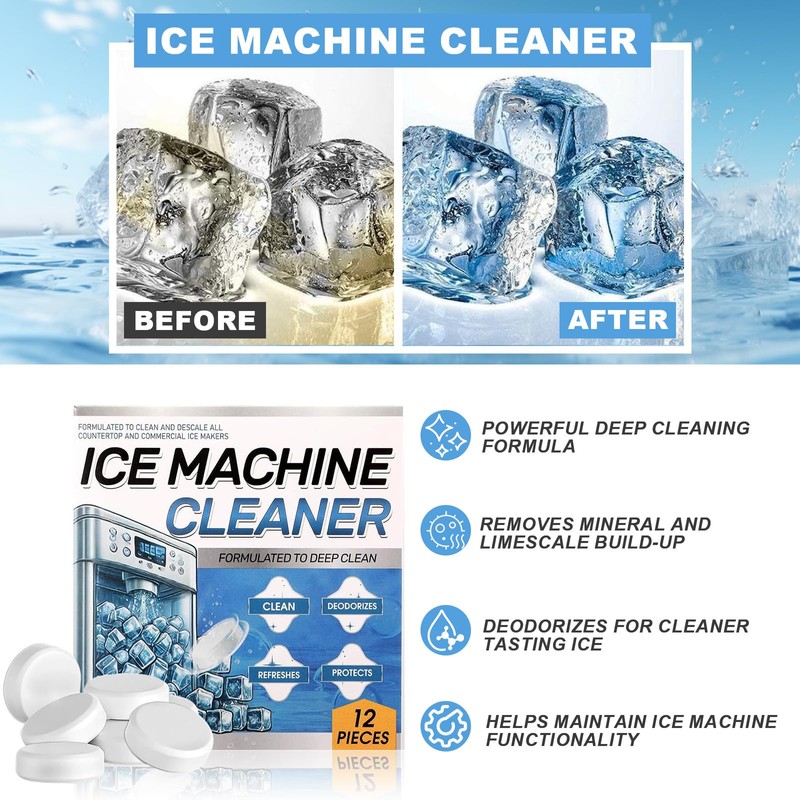 Hasmirk Ice Machine Cleaner Descaler Tablets-36PCS Ice Maker Cleaner Compatible