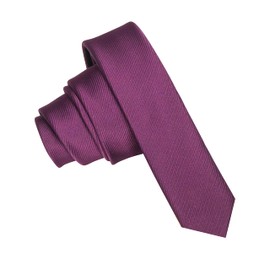 JEMYGINS Men's Extra Thin Necktie, 1.6 inches (4 cm), Youth Tie, Washable, Purple Purple