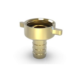 ABA Beul 55001.226.2 Hose Fitting with Wing Nut 3/4 for Hose 3/8 (10 mm) with EPDM Gasket, Brass