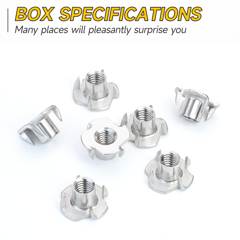 100Pcs 1/4-20 Nut, 304 Stainlee Steel 1/4 20 Nut Hardware