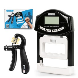 Handeful Digital Grip Strength Meter Set, Grip Strength Trainer, Automatic Counting Function, High Precision, Genuine Product, Adjustable Grip Width, 0 - 90 kg, Grip Strength Measurement, Record
