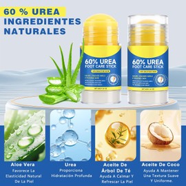 2PCS Crema Hidratante Para Pies, Exfoliating Moisturizing Foot Ointment con Urea 60, Reparar e hidratar la piel seca y agrietada, Crema Hidratante, Adecuado para pies, manos y codos