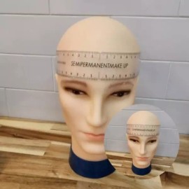 뷰티 학원용 SMP 두피문신 곡선자 대머리용 (전문가) 1P 문신 타투 교육 실습용 자 Beauty Academy SMP Scalp Tattoo Curved Ruler for Bald Head (Professional) 1P Tattoo Training Practice Tool