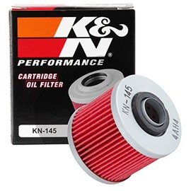 K&N KN-145 - Filtro de Aceite para Motocicleta de Alto Rendimiento para Yamaha, Negro