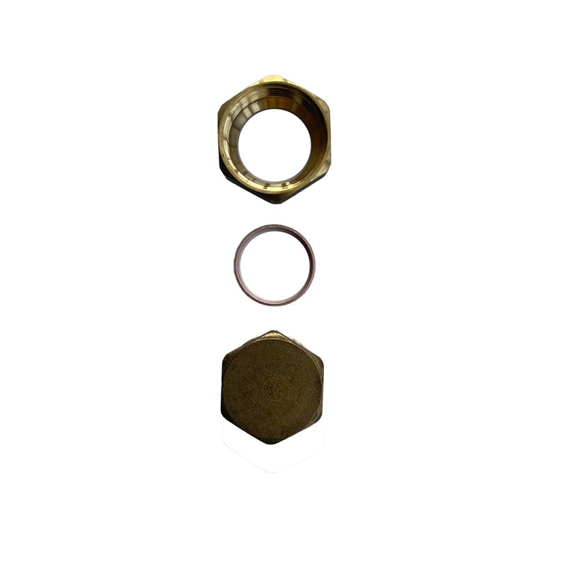 WRAS 22mm Brass Compression Stop End Blank Cap for Copper