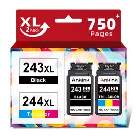 243XL 244XL Ink Cartridges Replacement for Canon Ink 243 244 PG-243 CL-244 245 246 XL Cartridge (Black and Color 2-Pack) Compatible for TR4520 MG2522 TR4522 TS3320 TS3120 TS202 MX492 MG2922 MG3020