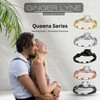 Queena CZ Wedding Ring Set for Women Black Sterling Silver