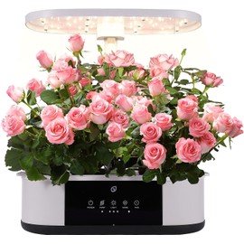 12 Pods Hydroponics Growing System, SXYCMY Indoor Garden Hydroponics Kit with 128 Lamp Beads 24W Full Spectrum Grow Lights in 5 Colors, Up to 16" Adjustable Height for Home Gardening, Auto Timer