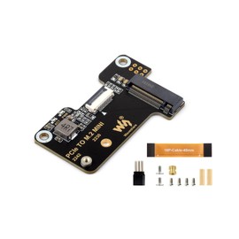 PCIe to M.2 Adapter NVMe HAT for Raspberry Pi 5, Supports NVMe Protocol M.2 Solid State Drive 2230/2242, Support Gen2 and Gen3 Modes, Support Booting PI5 from SSD