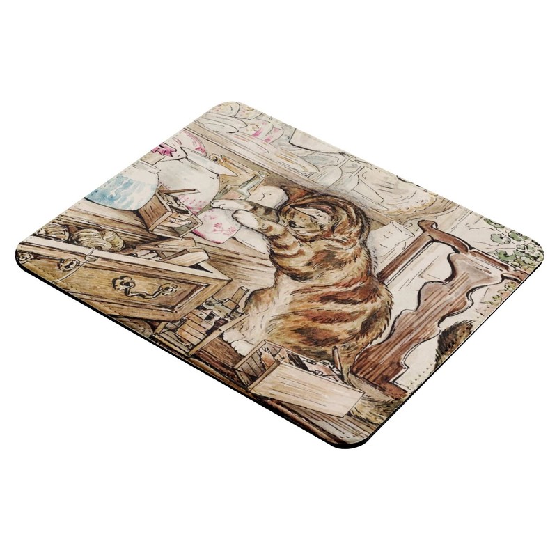 Fabulous Mauspad aus Kunstleder Kätzchen Schublade Illustration Kind Beatrice Potter