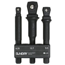 Sundry (SUNDRY) 2-Way Socket Adapter 3-Piece Set Insertion Angle 1/4 inch (6.35 mm) 3/8 inch (9.5 mm) 1/2 inch (12.7 mm) Hex Shank to Drive Angle Straight Swivel 15° SDR-B03