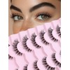 Siligli Eyelahses Wispy Lashes Cat Eye 10MM Short Lashes C