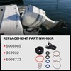 Hututimo 352932 Trim Piston Repair Seal Kit with Wrench Compatible