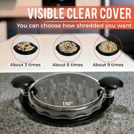 Arnadis Brand Premium Chicken Shredder, 10.5" Chicken Breast Shredder Tool Twist, Large Meat Shredder Machine - Ergonomic Handle, Dishwasher Safe, Anti-Slip Mat, Cleaning Brush and Ziplog, BPA Free