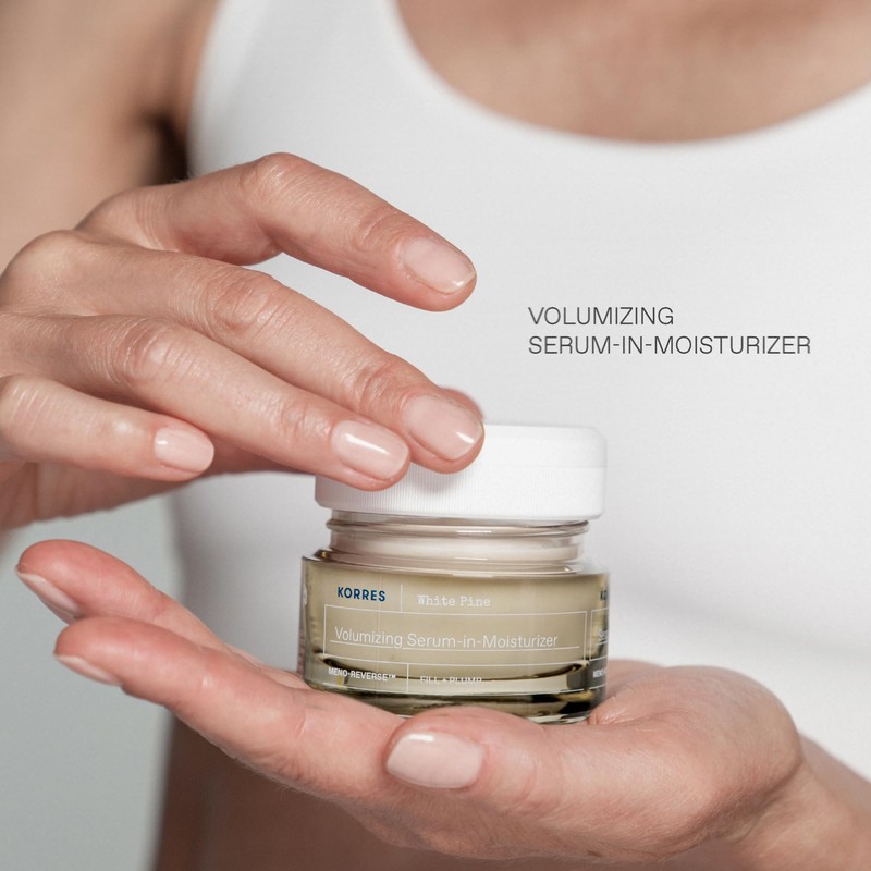 KORRES White Pine Meno-reverse Volumizing Serum-in-moisturizer, 2-in-1 Face Moisturizer For