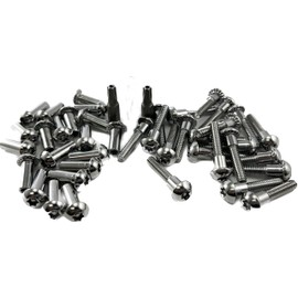 Harris Hardware 90204 Chrome Plated Torx T27 Security Fastener Pack for 1 inch Panels, 20 Sets of Shoulder Bolt & Barrel Nut with 2 T27 Bits