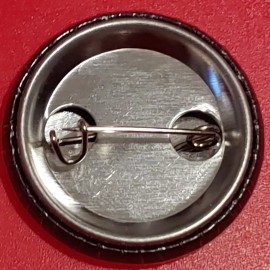 1 Inch Black Hellbastard Ripper Crust Punk Round Pinback Button