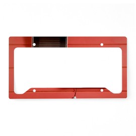 CafePress Solar Powered Lamp License Plate Holder Aluminum License Plate Frame, License Tag Holder