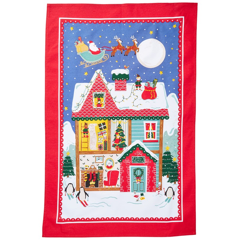 Ulster Weavers Cotton Tea Towel, 100%, Red, One Size