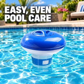 4 Pack Floating Pool Chlorine Tablet Dispensers with Adjustable Flow Vents and Twist-Lock Lids