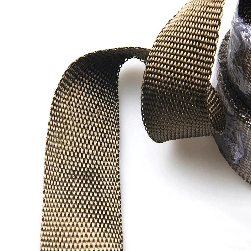 Unbranded Titanium 2" 10M Exhaust Header Heat Wrap Trap Motorcycle