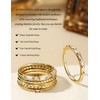 FIBO STEEL Gold Stackable Rings for Women Non Tarnish Dainty
