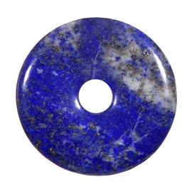 Morella Women's Necklace 31.5 inch - 80 cm Gemstone Donut gem Pendant Lapis Lazuli in a Velvet Bag