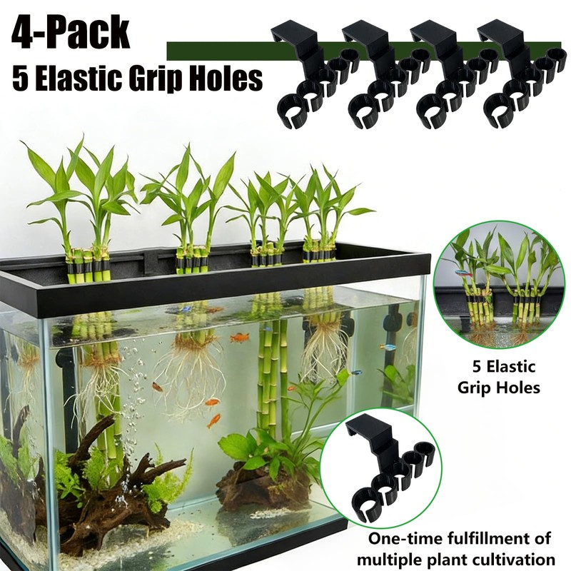 4-Pack Aquarium Plant Holder/Bamboo Clip,Hold Bamboo Stalks or Other Plants
