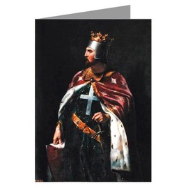 6 Vintage Greeting Cards, portrait of Richard I The Lionheart, Crusader and inspiration of Robin Hood Legend.
