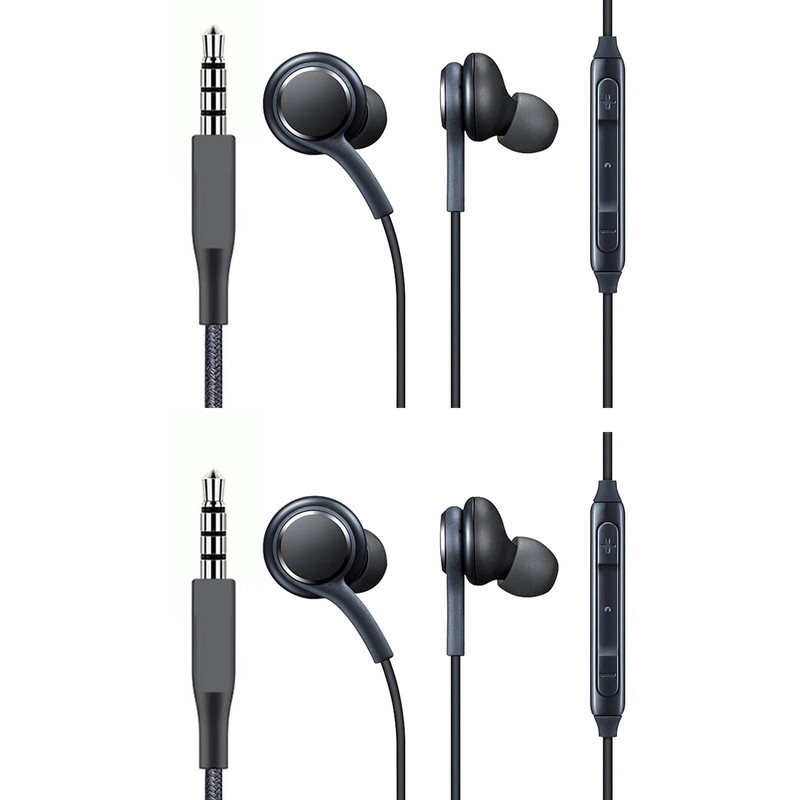 earpanda Wired Earbuds 2-Pack with Microphone | Tangle-Free Comfort Fit