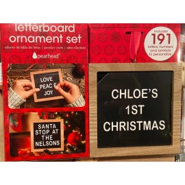 Pearhead Letterboard Letters and Numbers Ornament Set *NEW* oo1