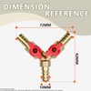 Bwintech 2 Pcs 10mm 3 Way Brass Hose Barb Ball