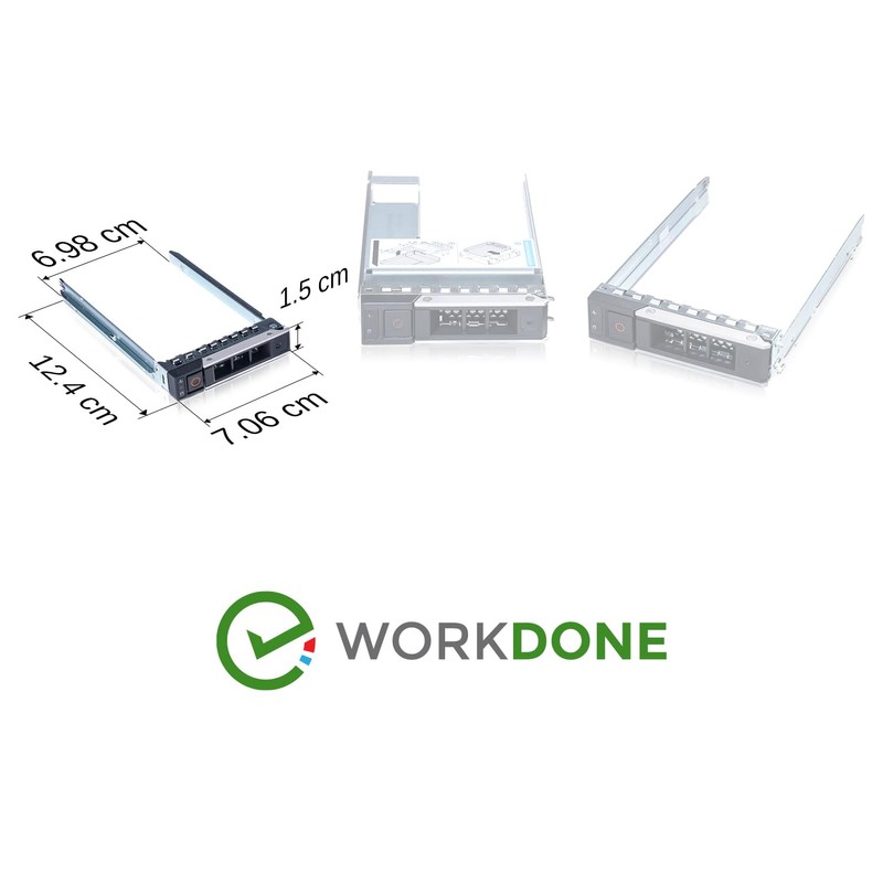 WorkDone 2 Pack 2.5 Inch Hard Drive Caddy - Compatible
