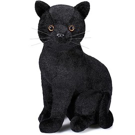 Libima 13 Inch Black Cat Stuffed Animal Plush Toy Realistic Cute Kawaii Cat Stuffed Animal Plushies Gift for Kids Birthday Party Favors Home Room Nursery Car Decor
