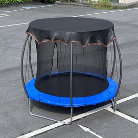 Trampoline Cover - Sunblock Shade Cloth | UV Protection Net with Cord Weather Resistant Design Outdoor Sports Accessories for Lawn Straight Pole Garden Playground Backyard