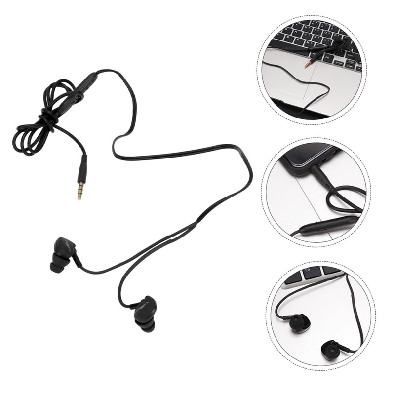 LABRIMP 2pcs Ear Hanging Headphones Comfortable Wired Earbuds for Sports