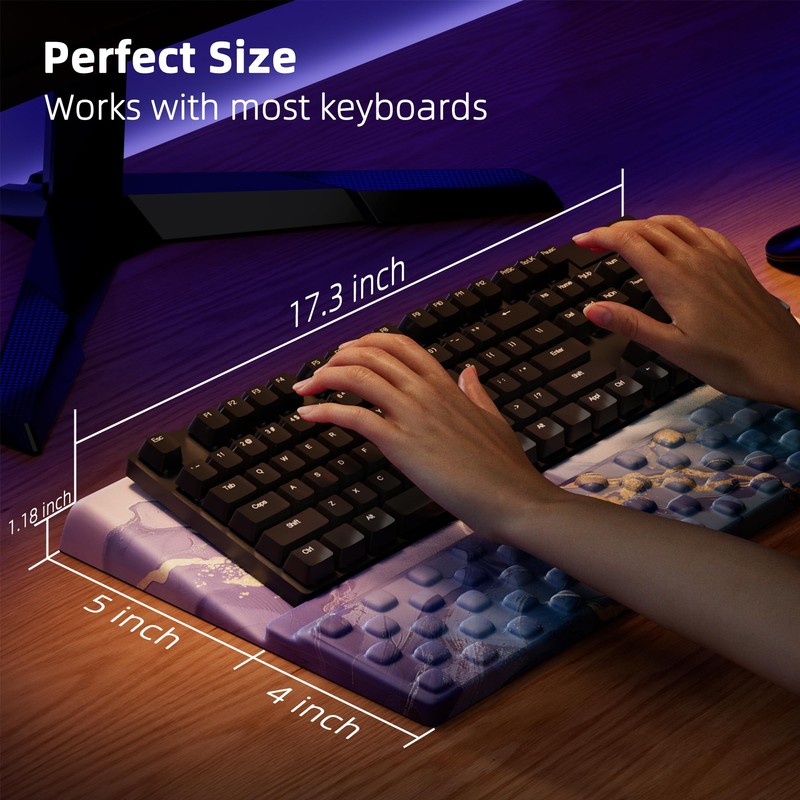 Ospelelf Computer Keyboard Stand Tilt with Wrist Rest, Comfy Ergonomic
