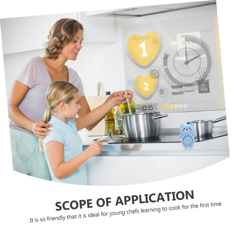 Ciieeo Cartoon Bear Kitchen Timer 60-Minute Baking Reminder Student Study