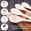 JOWE Wooden Cooking Spoons Set of 6 Beech Kitchen Utensils